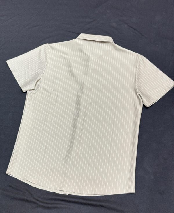PRADA-SHORT-SLEEVED, STRETCH NYLON-BLEND SHIRT - Image 3