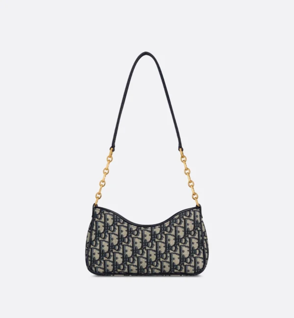 Dior - 30 Montaigne Hobo Avenue Mini Bag Blue Oblique Jacquard - Women - Image 2