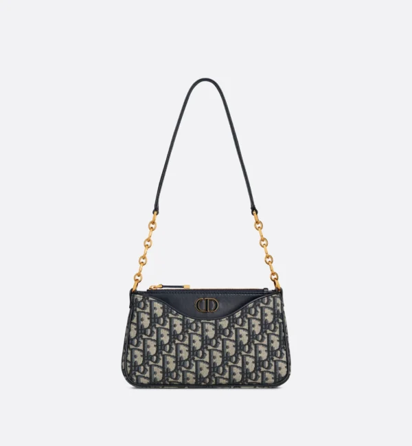 Dior - 30 Montaigne Hobo Avenue Mini Bag Blue Oblique Jacquard - Women